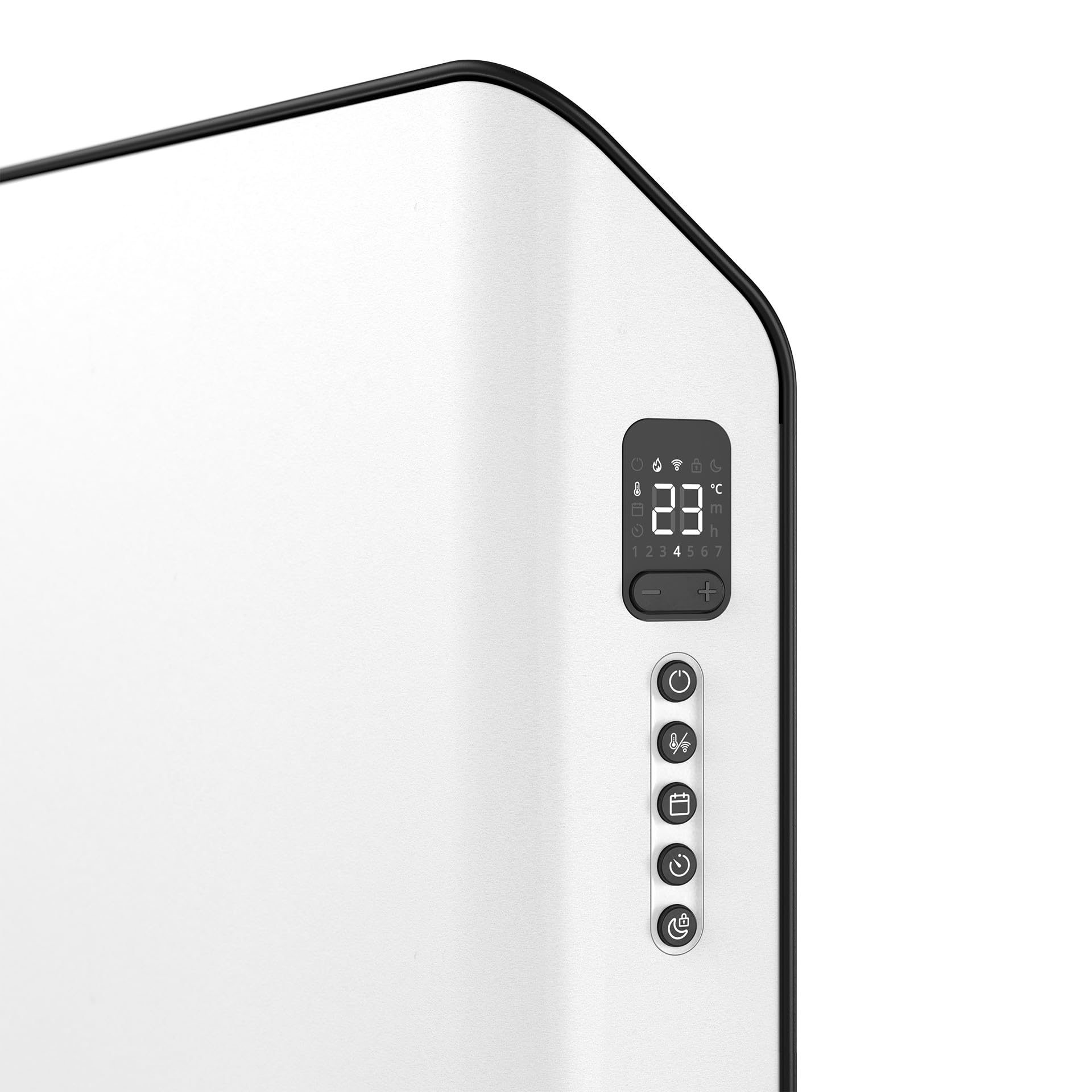 Duux Edge Smart - Riscaldamento elettrico a risparmio energetico, 1000 W, termoconvettore elettrico, termosifone da bagno, termoventilatore con termostato, riscaldatori elettrici per ambienti fino a
