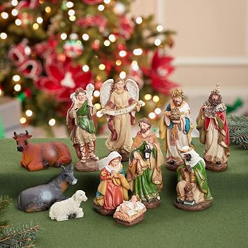 Kurt Adler Nativity Set with 11 Figures, 6