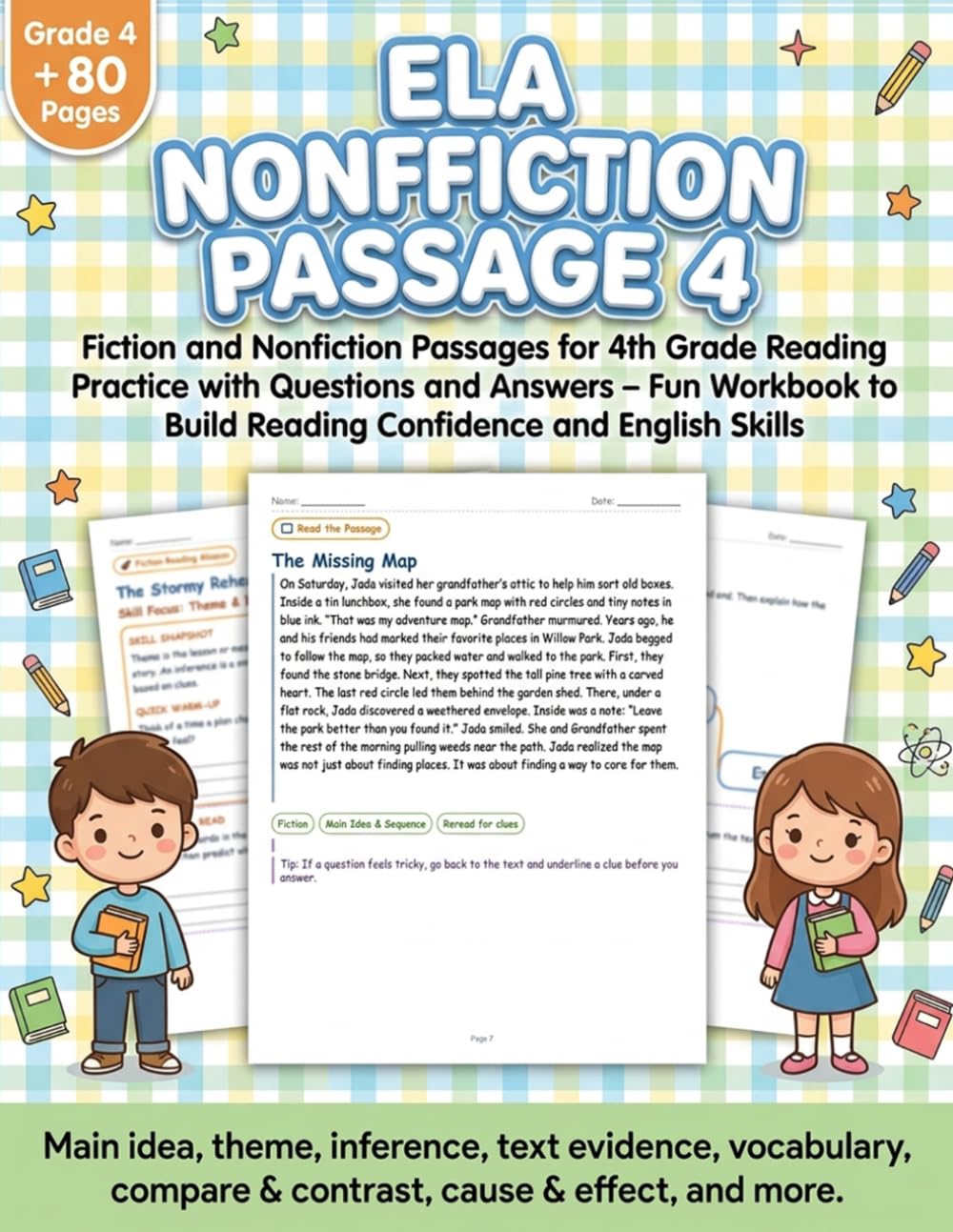 ELA Nonfiction and Fiction Passage 4: Fiction and Nonfiction Passages for 4th Grade Reading Practice with Questions and Answers – Fun Workbook to Build Reading Confidence and English Skills