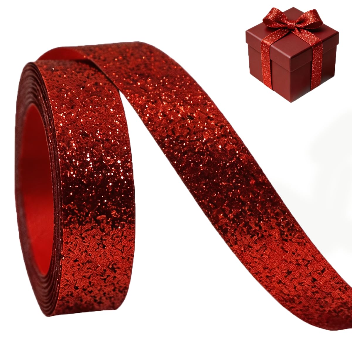 50 Yards Dekoband Weihnachten Schleifenband Geschenkband Stoff Weihnachten