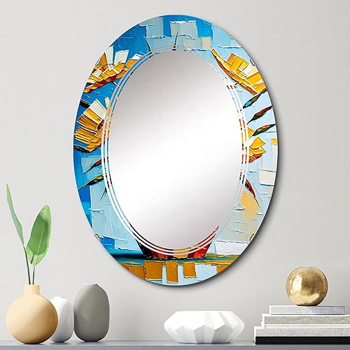 Miniatura 10 de DesignQ Still Life - Espejo de tocador, espejo de baño, espejo de pared para sala de estar, dormitorio, espejo ovalado, grande, 20 x 30 pies, 24 x