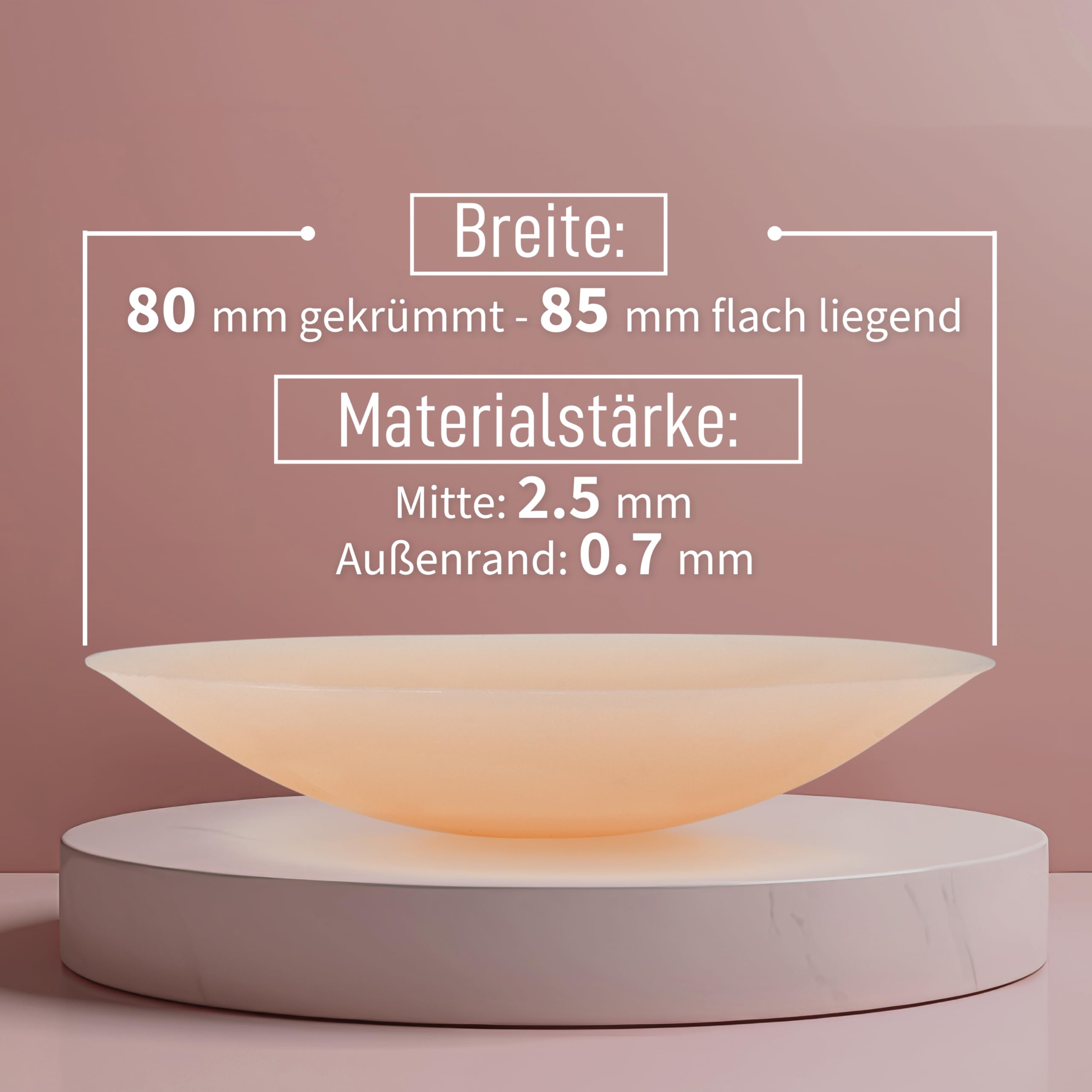 Podkładki na sutki [3 pary] | Samoprzylepne nakładki na sutki dla kobiet - wielokrotnego użytku i zmywalne z hipoalergicznego silikonu [8 cm] | Podkładki na sutki wielokrotnego użytku, beżowe