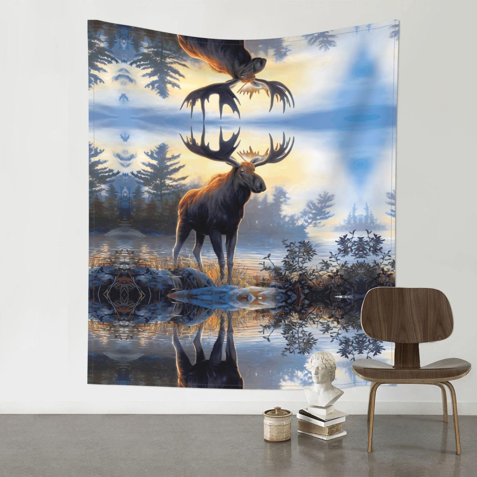 YYHHAOFA Fall Deer Prints Wall Tapestry 60x51in – Boho Chic Dorm Decor, Beach Throw, & Versatile Home Accent