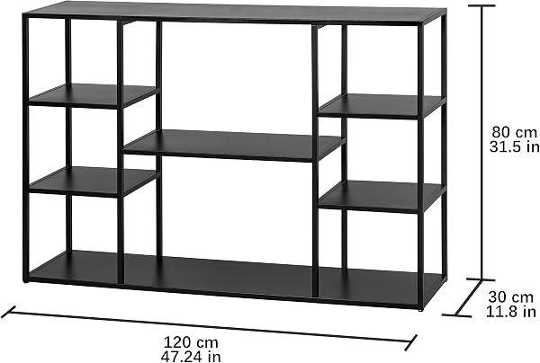HDANI Tavolo Consolle,Mobili Ingresso Moderno,Consolle Ingresso,Telaio Robusto e Stabile,Piedini Regolabili,per Soggiorno,Corridoi,Porta d'ingresso (Nero, 120 x 30 x 80 cm) - 3