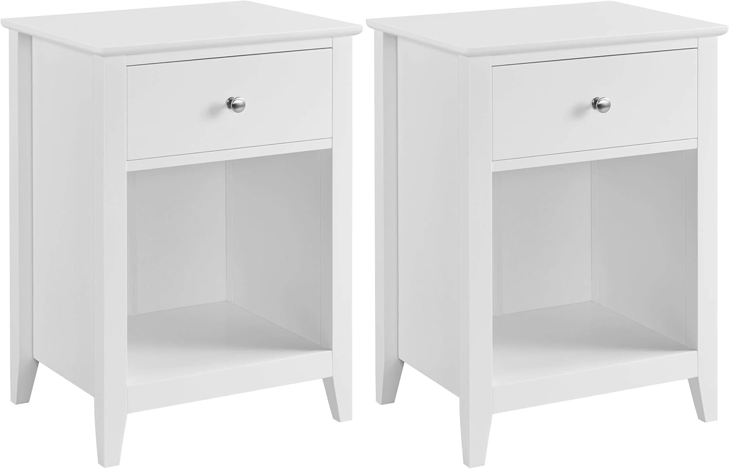 Comodini Moderni Con 2 Cassetti - Set Di 2 Tavolini Da Letto In Stile Shabby Chic - Foto 4