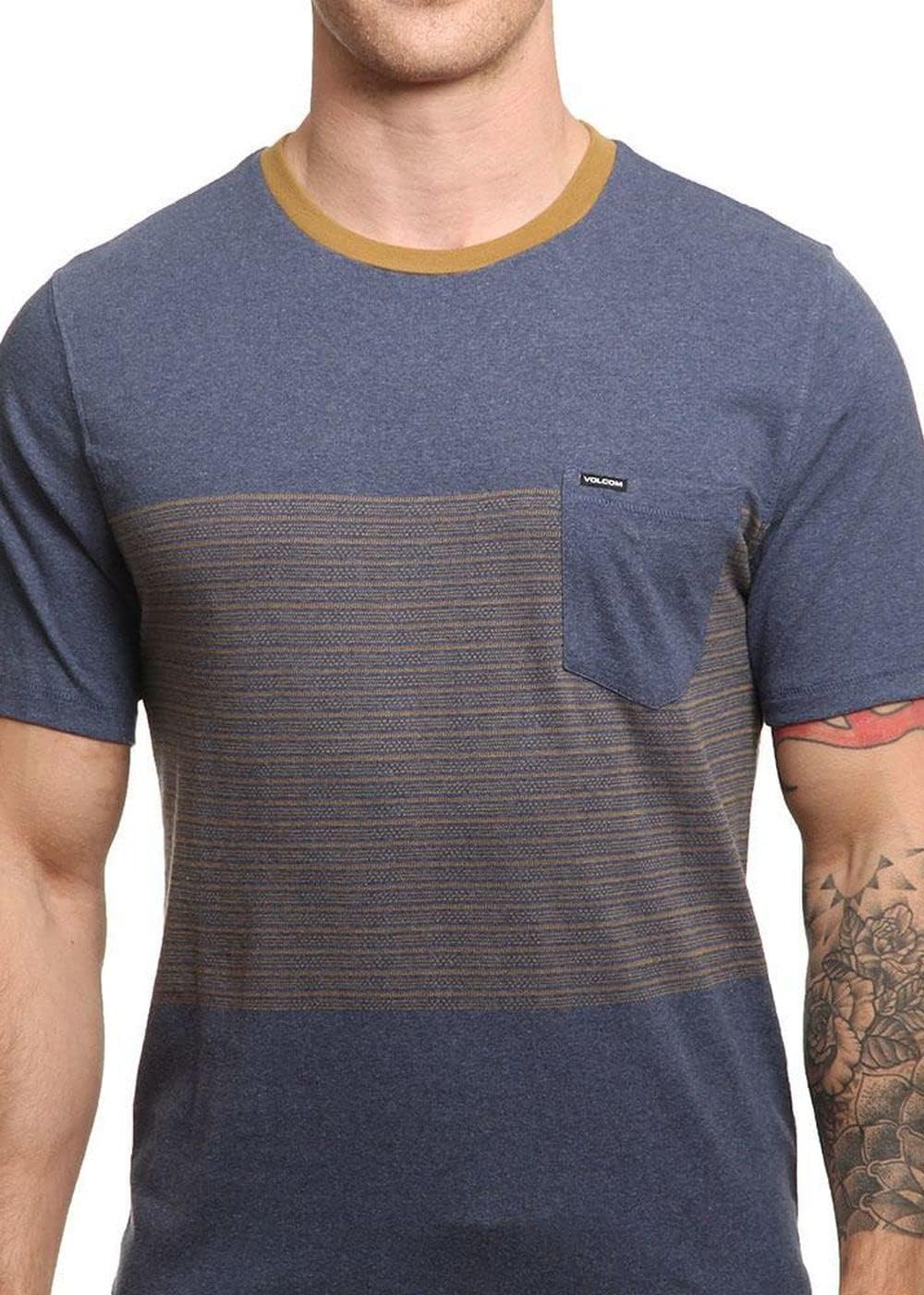 Volcom Threezy Pocket Short Sleeve T-Shirt in Deep Blue (Small)