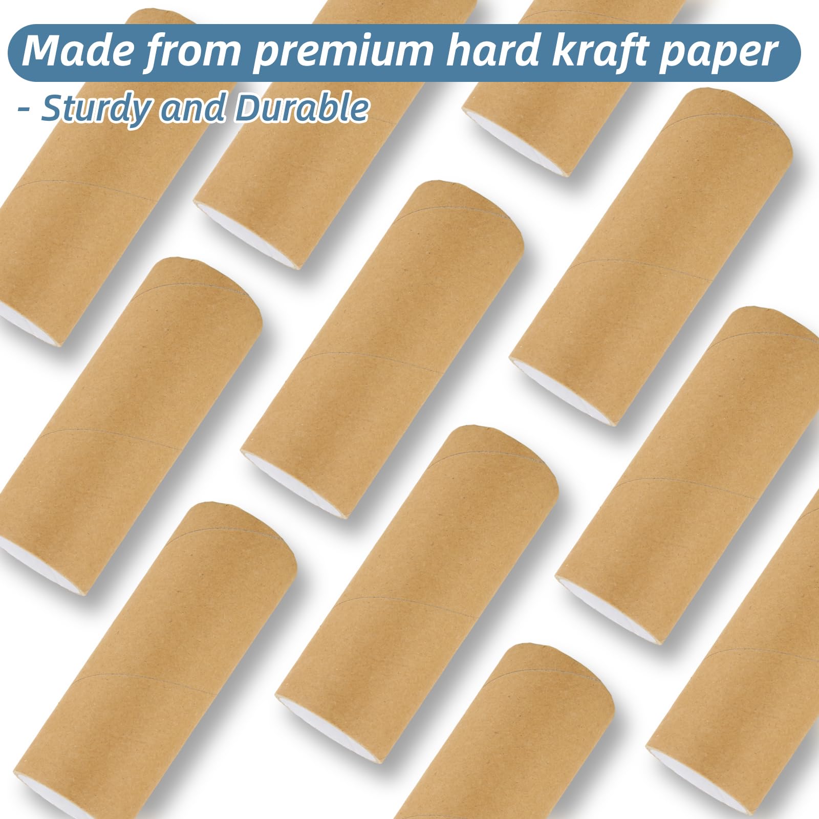 CYEAH 20 tubi per spedizioni con tappi per poster di imballaggio, tubi rotondi in cartone da 7,6 x 15,2 cm, per artigianato, rotoli di carta igienica marrone per artigianato, tubi di cartone vuoti per