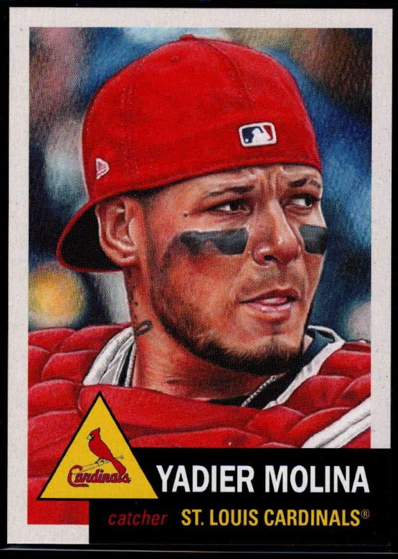2019 Topps MLB The Living Set #250 Yadier Molina St. Louis Cardinals Official Baseball Trading Card with Facsimile Red Autograph on Back Continuation of 2018 Set