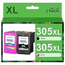 HALLOLUX 305XL 305 Nero e Colore Cartucce Rigenerato per HP 305 XL per DeskJet 2720 2720e 2700 4120e 4120 2820e 2810e 4220e 2710 2710e 4110 4130 Envy 6020e 6420 6010 6020 6030 6430 (2-Pack)