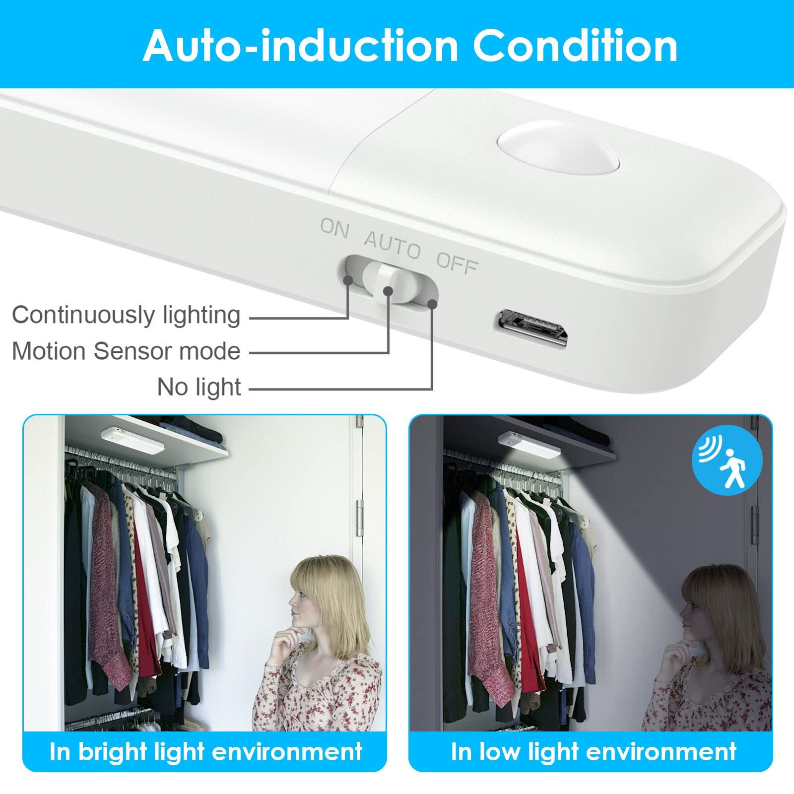 Motion Sensor LED Closet Light Busy Light For Office Under Cabinet ...