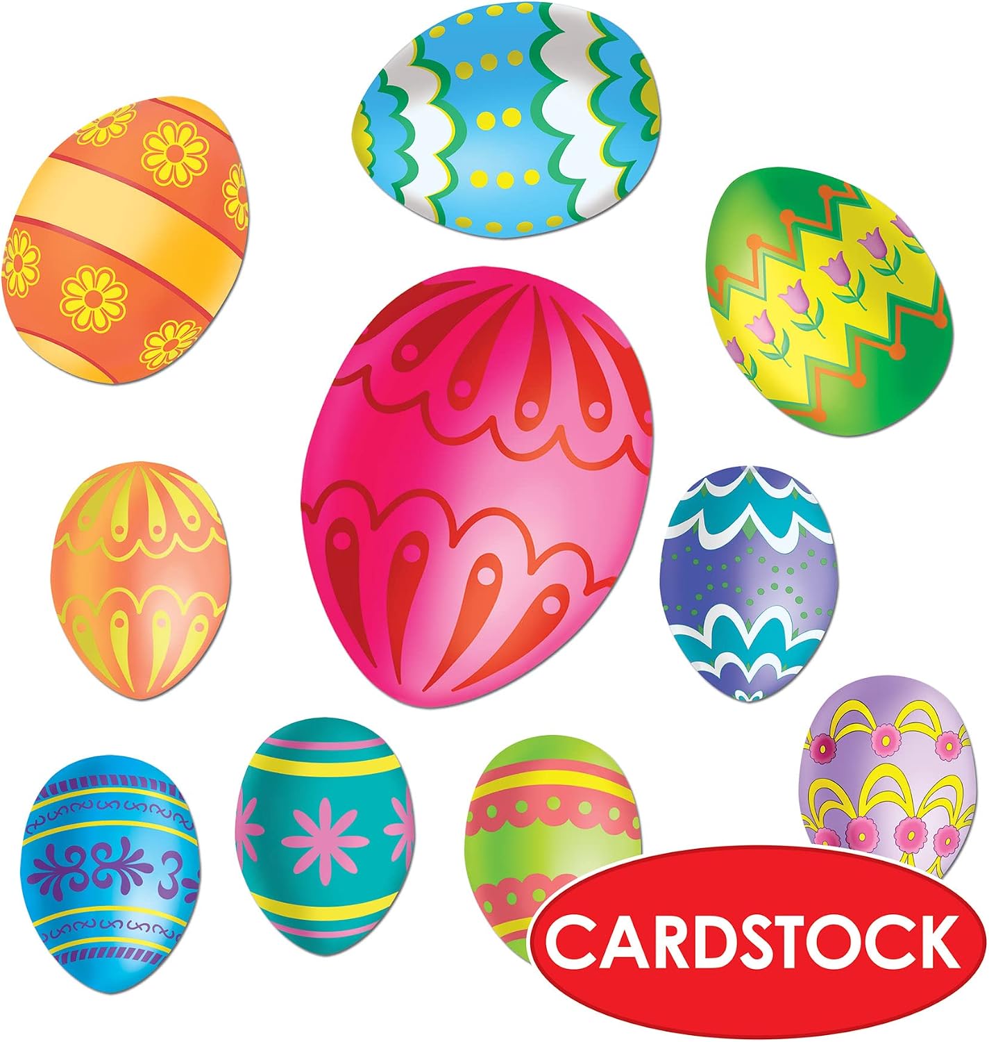 Beistle Easter Egg Cutouts – 10 Spring Holiday Wall Decorations image 4
