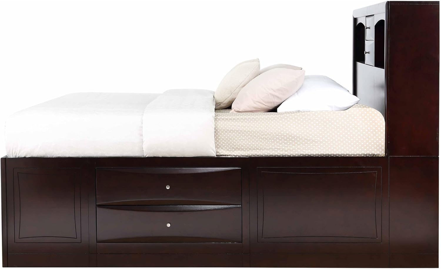 Coaster - Phoenix Contemporary Queen Bookcase Bed with Underbed Storage Drawers 200409Q