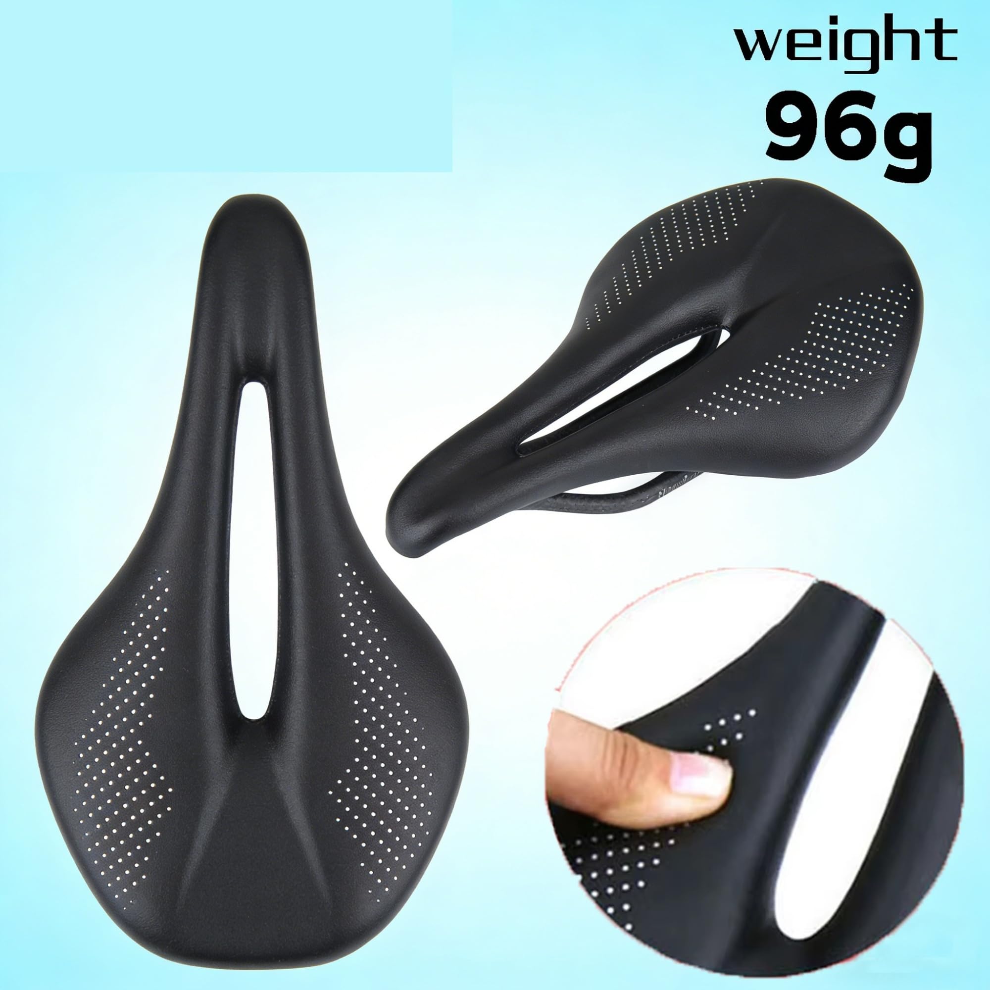 Compatibile con la sella for bici in carbonio ELITA ONE | Cuscino in pelle 240x143mm/240x155mm, super leggero for MTB e bici da strada