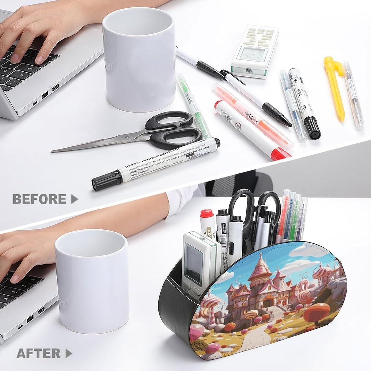 TV Remote Control Holder, 5 Compartments, Candy Lane House image 3