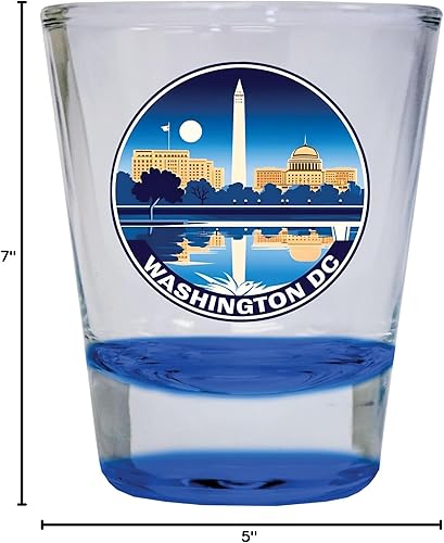 Miniatura 2 de R and R Imports Washington, D.C. Souvenir - Vaso de chupito redondo de 1.5 onzas, color azul A