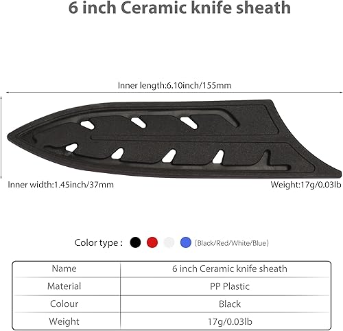 Vista 86 de XYJ Juego de 2 fundas de cuchillo de seguridad para cuchillos, protector de borde, funda universal para cuchillos, chef, cuchillo de cerámica