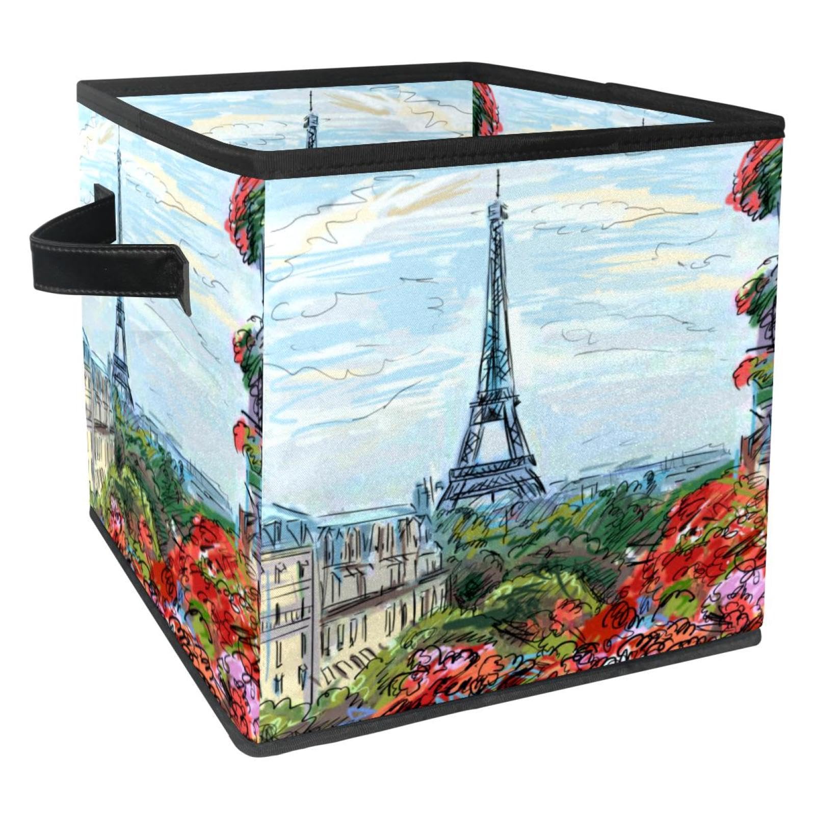 Boîte de rangement cube en tissu pour organiser les placards encombrés