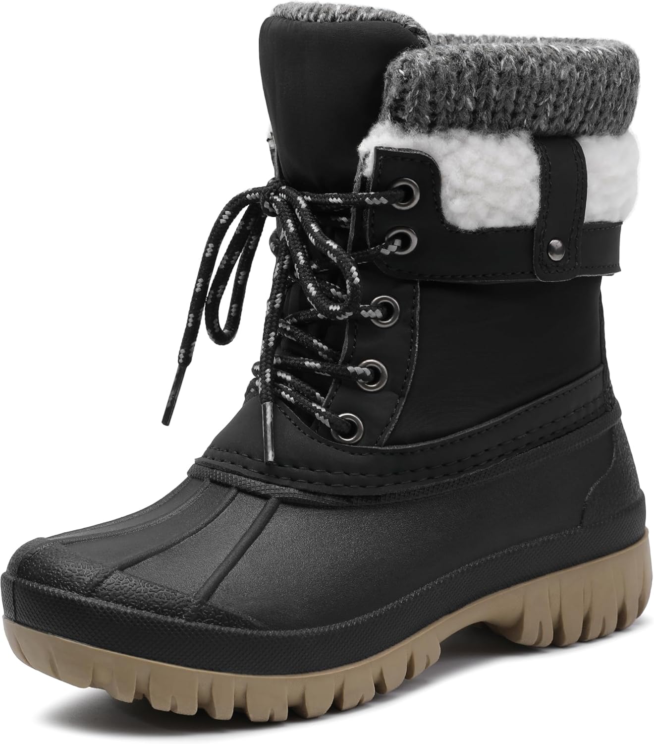 Boys Girls Winter Snow Boots Waterproof Anti-slip Warm Lining Shoes (Toddler/Little Kid/Big Kid)