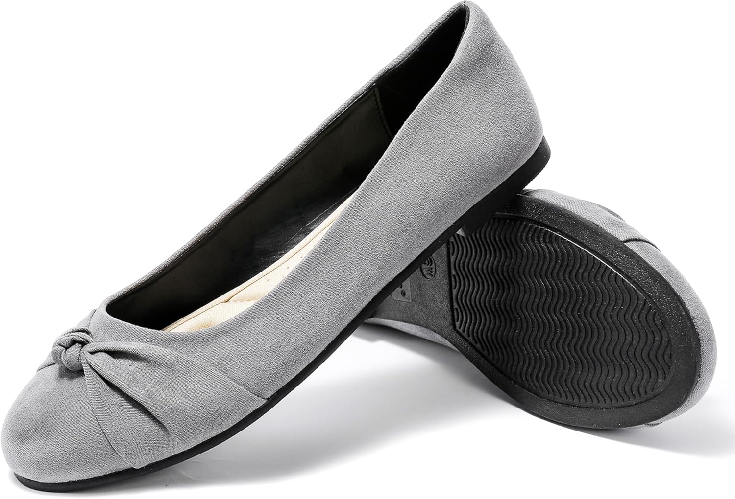 Veittes Women's Round Toe Wide Width Ballet Flats - Image 3