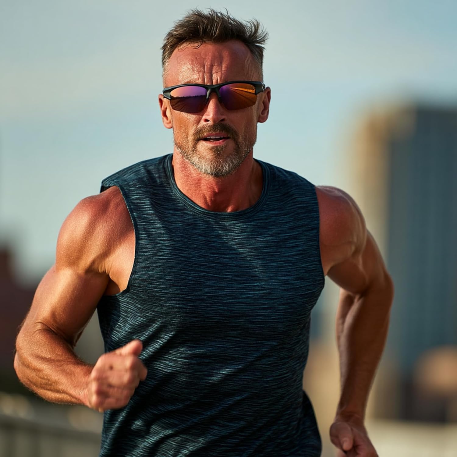 Cycling Sun Glasses Polarized Sports Sunglasses for Men,Wrap Around UV400 Protection for Fishing Driving - Image 2