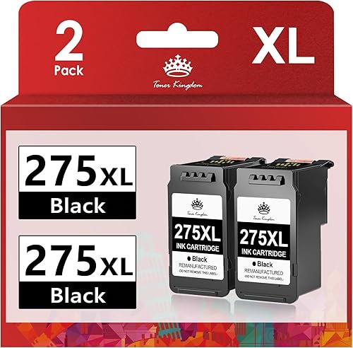 Toner Kingdom Cartucho de tinta negro 275XL PG-275 de alta capacidad PG275XL 275 para impresoras Canon PIXMA TS3520 TS3522 TS3500 TR4720 TR4722