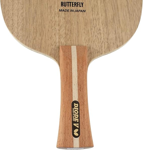 Butterfly Diode V Table Tennis Blade - All-Wood Chopper/Modern Defender Blade - Diode V Blade - Professional Table Tennis Blade - Available in FL and ST Handle Styles - Made in Japan