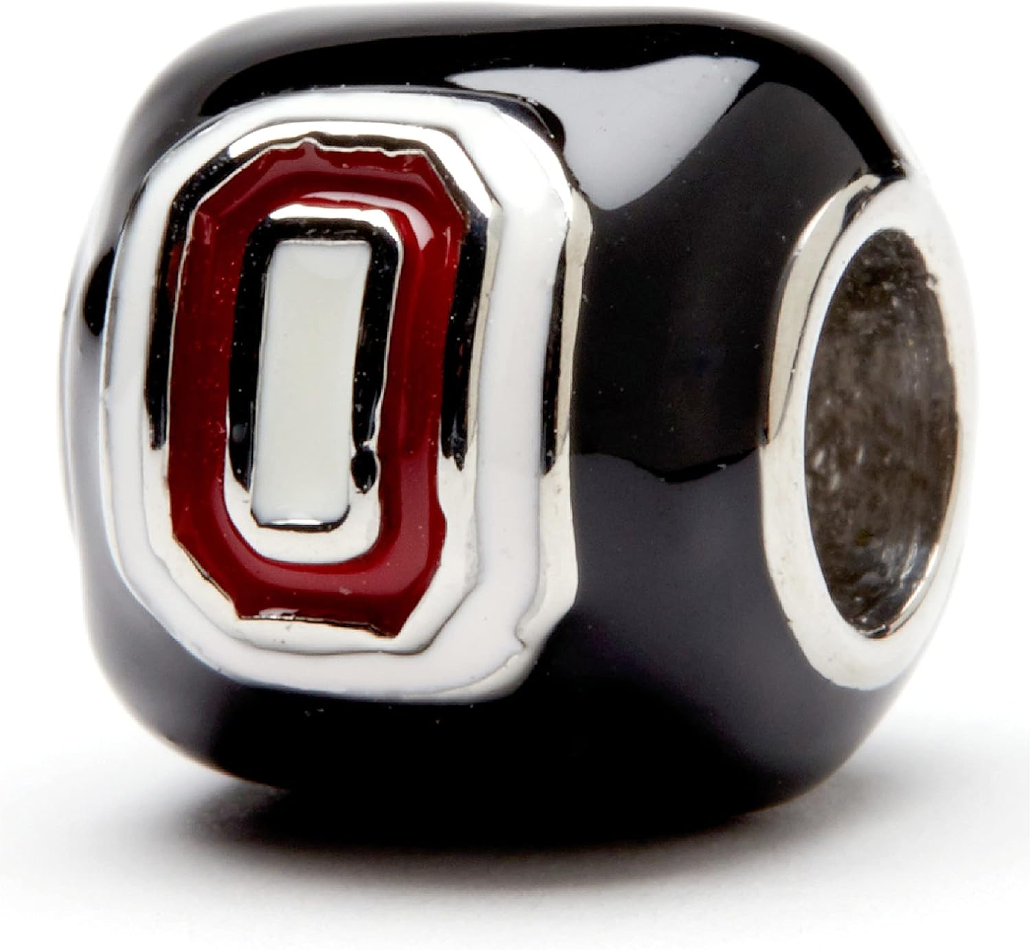Stone Armory Charm for Ohio State – Ohio State University Bead Features Black with Block O – Stainless Steel Ohio State Charm Compatible with Pandora Bracelets – OSU Jewelry - Gift for Fans & Alumni