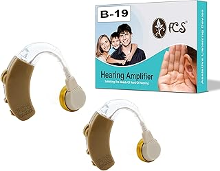 FCS B-19 (Beige) Behind The Ear Personal Sound Amplification Product (PSAP) For Adults & Seniors Mild to Moderate Loss. (Pack of 2)