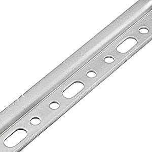 Evotrade 2M H50mm hangrail met voorsneden voor hangkasten en keukens, set 1 of 5 (5 stangen