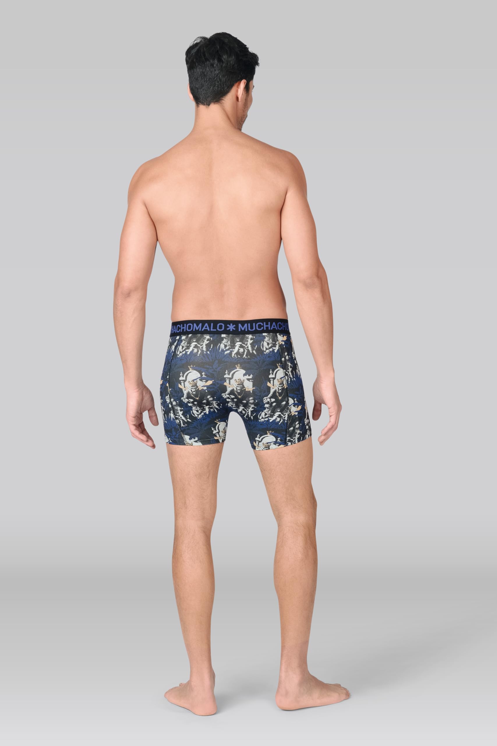 Muchachomalo Uomo Boxer 7-Pack, Fantasia, Cotone, Fascia Elastica