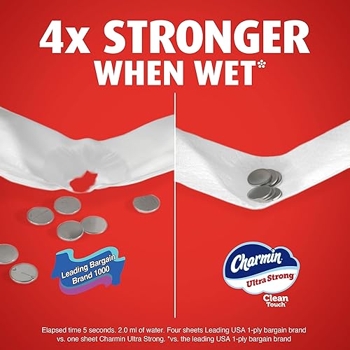 Miniatura 5 de Charmin Papel higiénico ultra fuerte y limpio, 18 megarrollos familiares = 90 rollos regulares