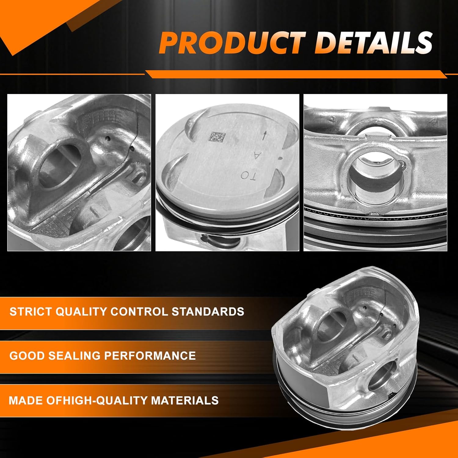 23410-2C400 Engine Pistons Rings Set 4pcs Fits for 2009-2014 Genesis Coupe for Sportage for Optima for Sonata for Santa Fe Sport 2.0T G4KF