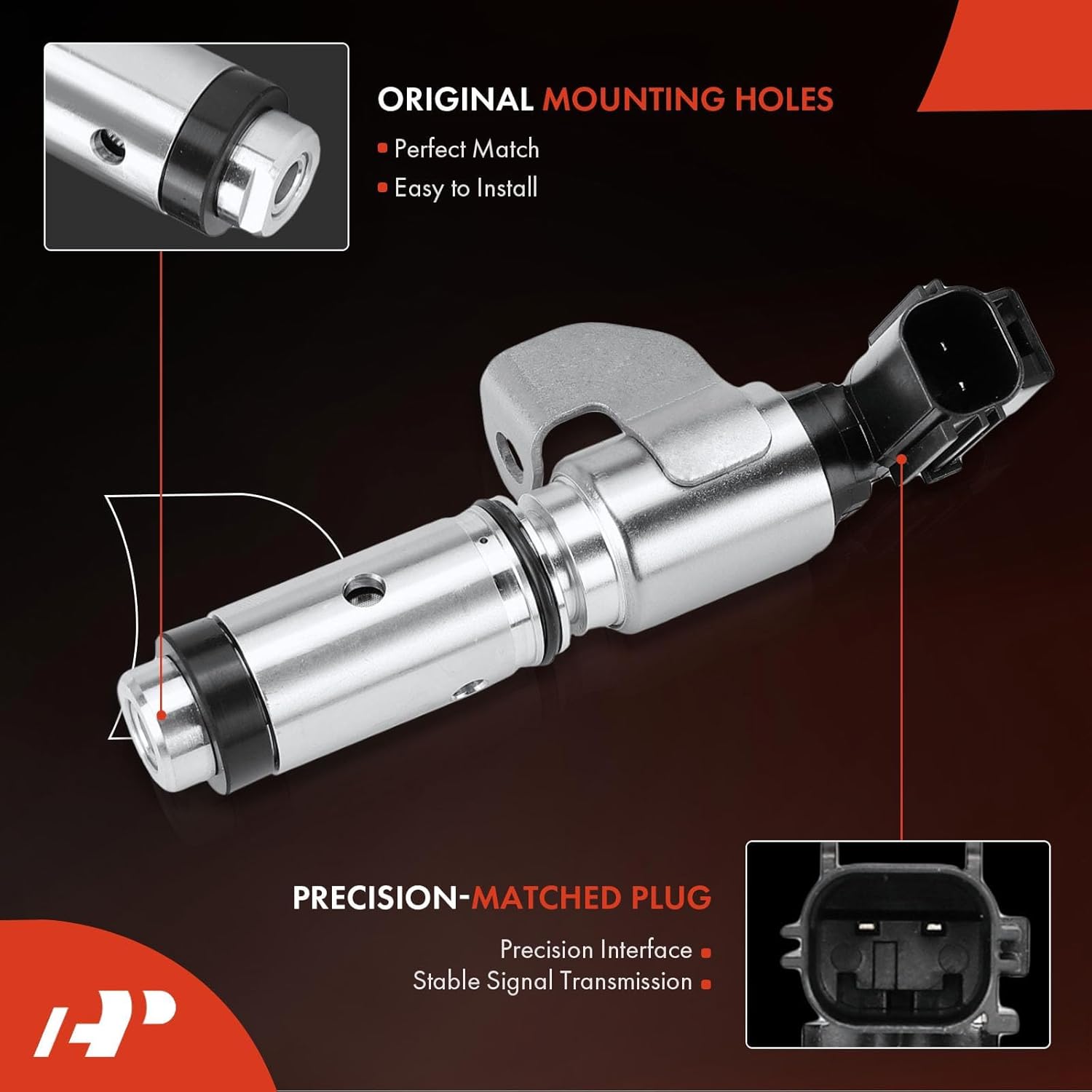 A-Premium Engine Variable Valve Timing (VVT) Solenoid Compatible with Volvo XC60 2010-2016, XC90 2007-2014, S60 2011-2014, XC70 2008-2014, S80 2007-2014, V60 2015-2016, V70 2008-2010, 3.0L 3.2L