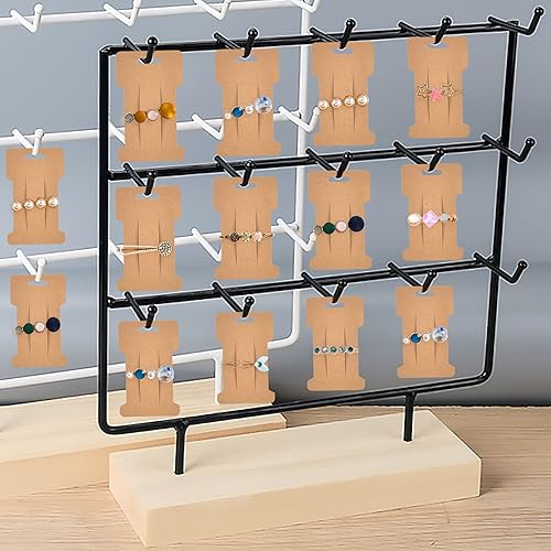 Miniatura 7 de 300 tarjetas de exhibición de lazo con clip para el cabello pasadores para el cabello soporte de exhibición de joyas cartón rectangular de papel