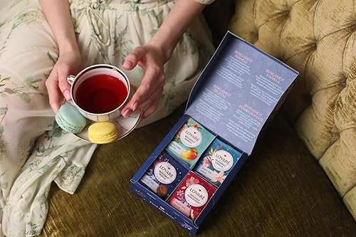 Vista 6 de LOVARE Paquete variado de té surtido, paquete de 32 por caja, fabricado en Ucrania, juego de 4 bolsas de té envueltas individualmente, paquete