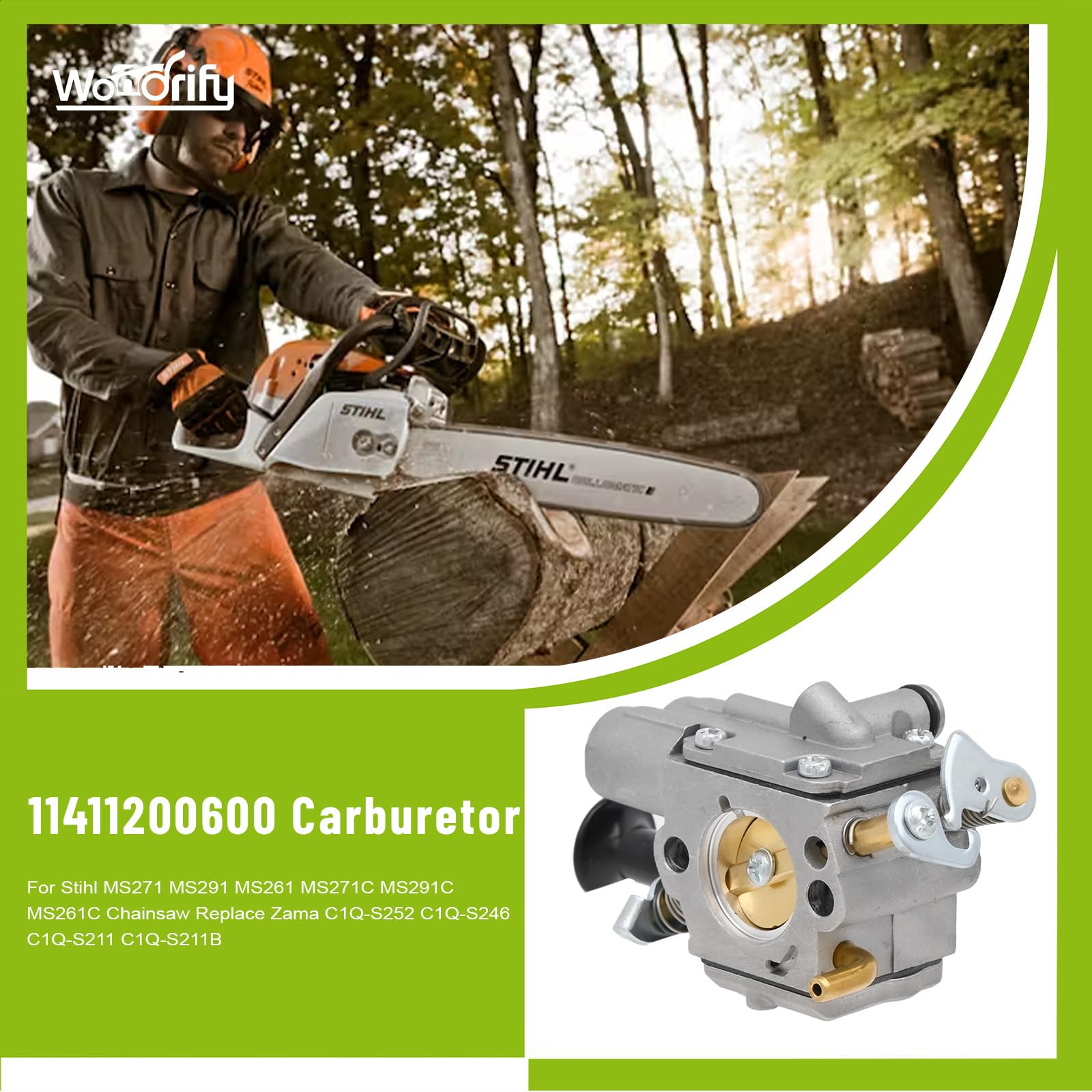 Kit Regolazione Carburatore Per Motosega Stihl MS271, MS291, MS261C - Ricambio Zama C1Q-S252