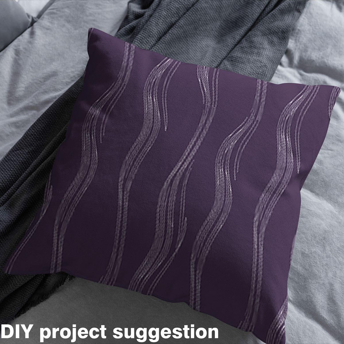 Purple White Upholstery Fabric for Chairs Geometric Stripes Fabric by The Yard Kids Boys Girls Modern Abstract Spiral Decor Decorative Waterproof Outdoor Fabric Reupholstery Fabric 2 Yards