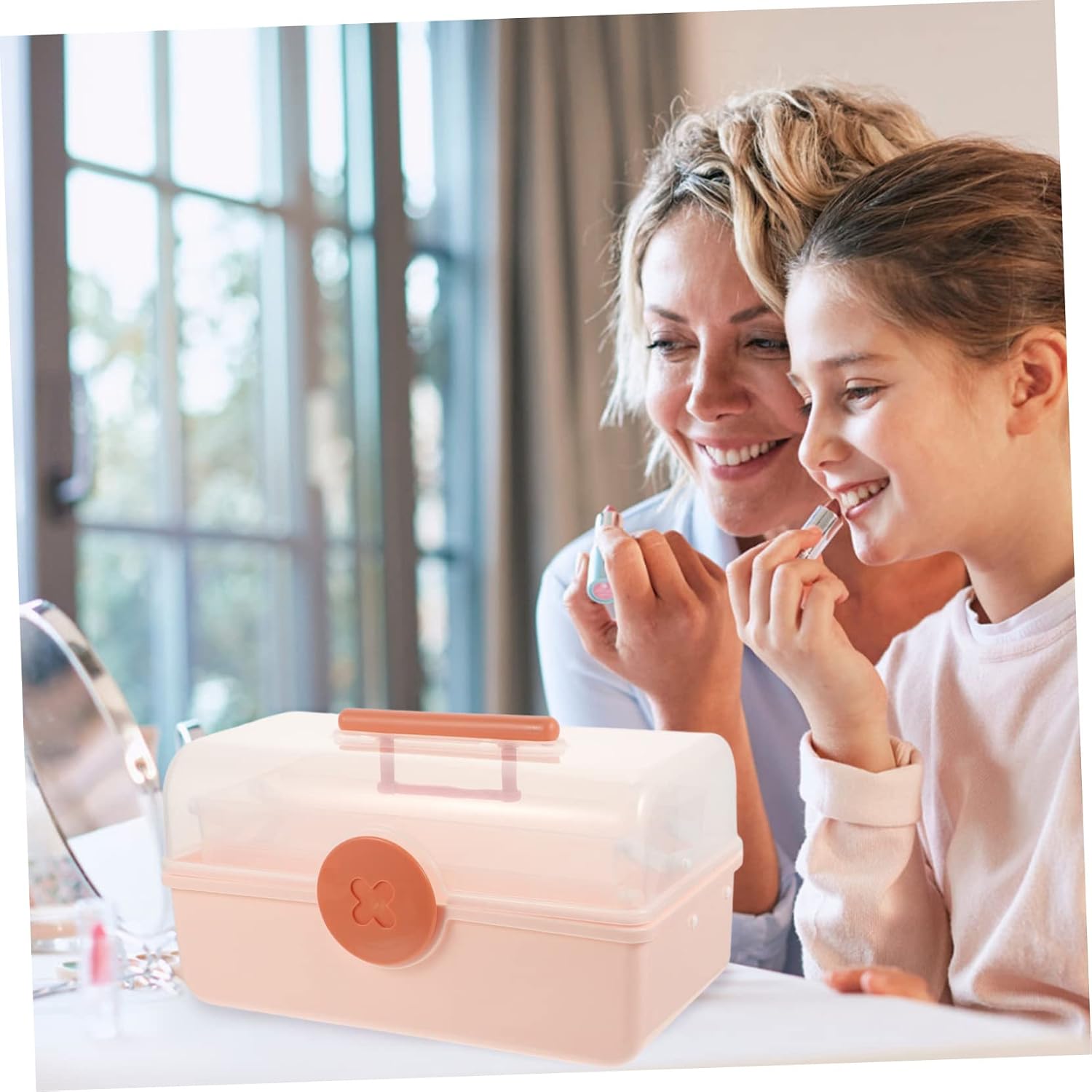 Girl's Hair Accessories Organizer Multi Jewelry Storage Box for Hair Clips Headbands Scrunchies Portable and Lightweight Design for Boy Girl Travel