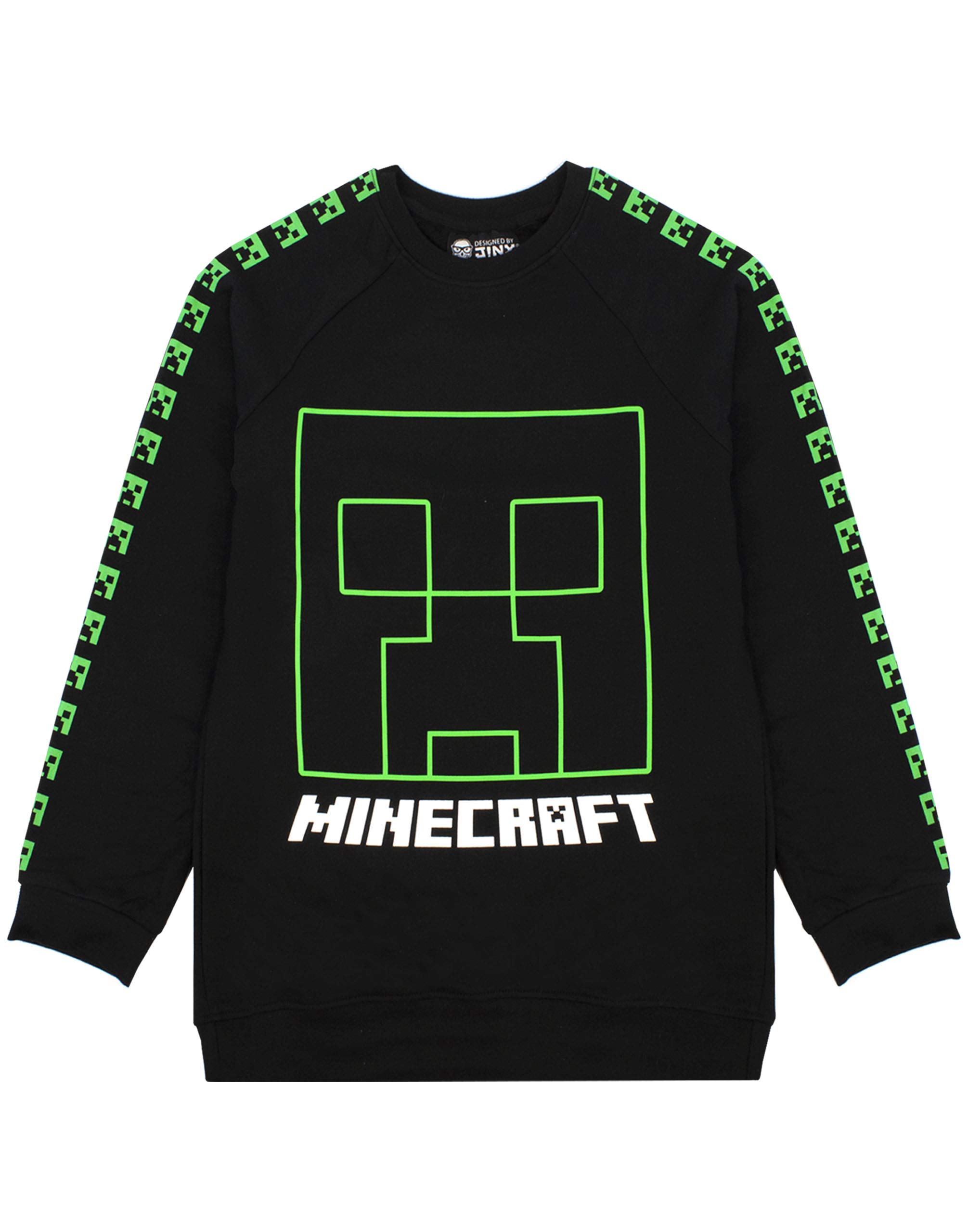 Minecraft Boys Black Creeper Face 'S Sweatshirt