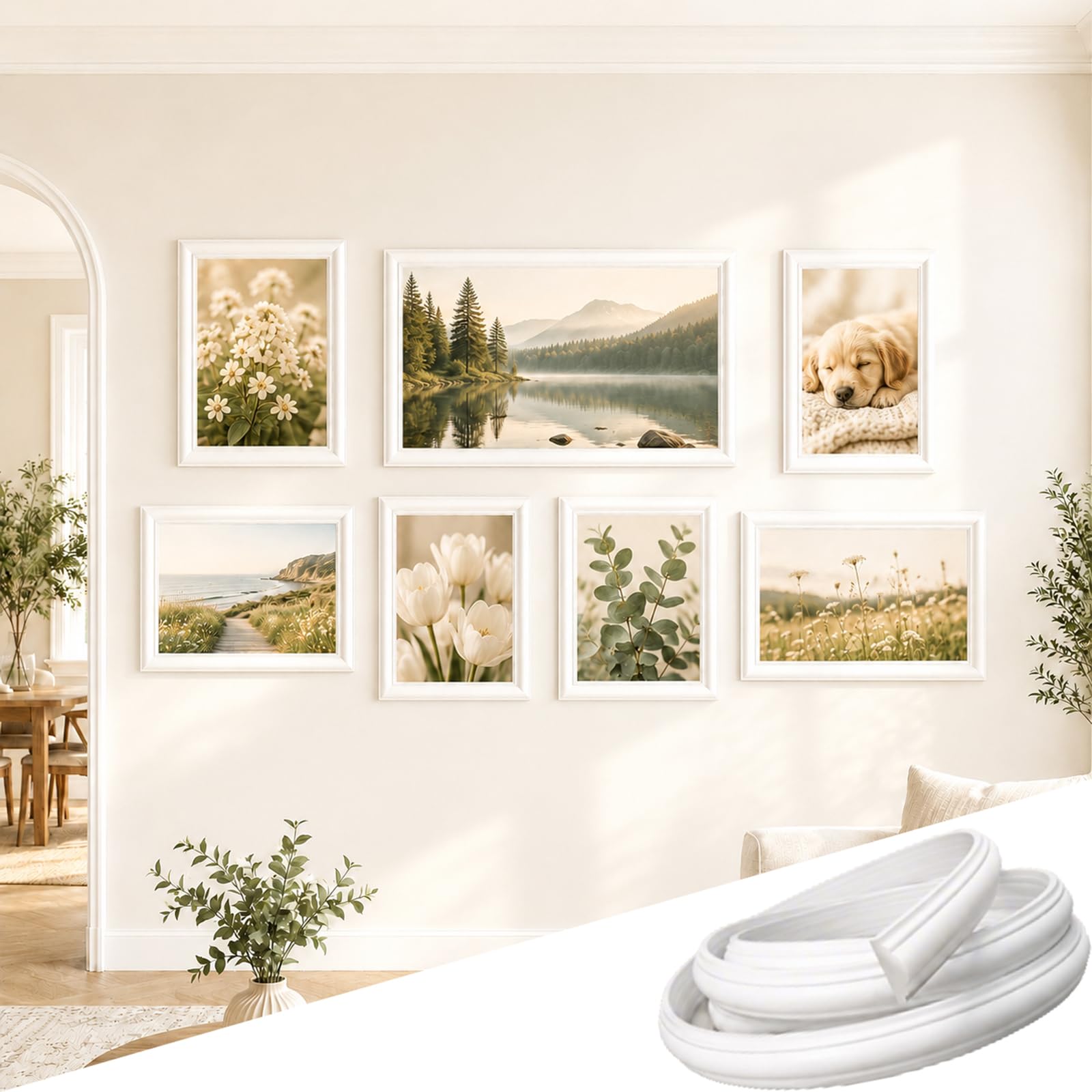 Wall Decoration Trim Flexible Molding for Mirror Window Door Frame A,5m
