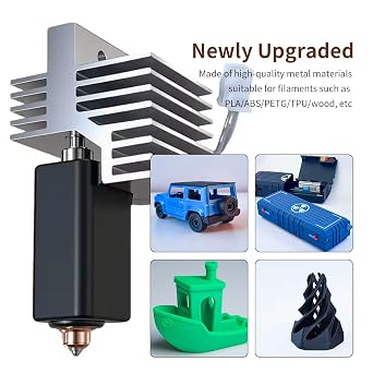 Upgrade 0.4mm Centauri Carbon Hotend Kit for Elegoo Centauri Carbon 3D Printer, Copper-Steel Bimetal Nozzle with Chromium Zirconium Copper, Extra 0.4mm Nozzle & Silicone Sock, High-Temp Rapid Heating