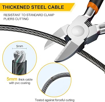DELSWIN Cable Locks with Combination, 4-Digit Combination Lock with 3 Steel Ropes (9'' /23.6'' /47.2''), Security Cable Lock for Luggage, Helmet, Gym Locker, Cabinet, Gate (Gun-Grey)
