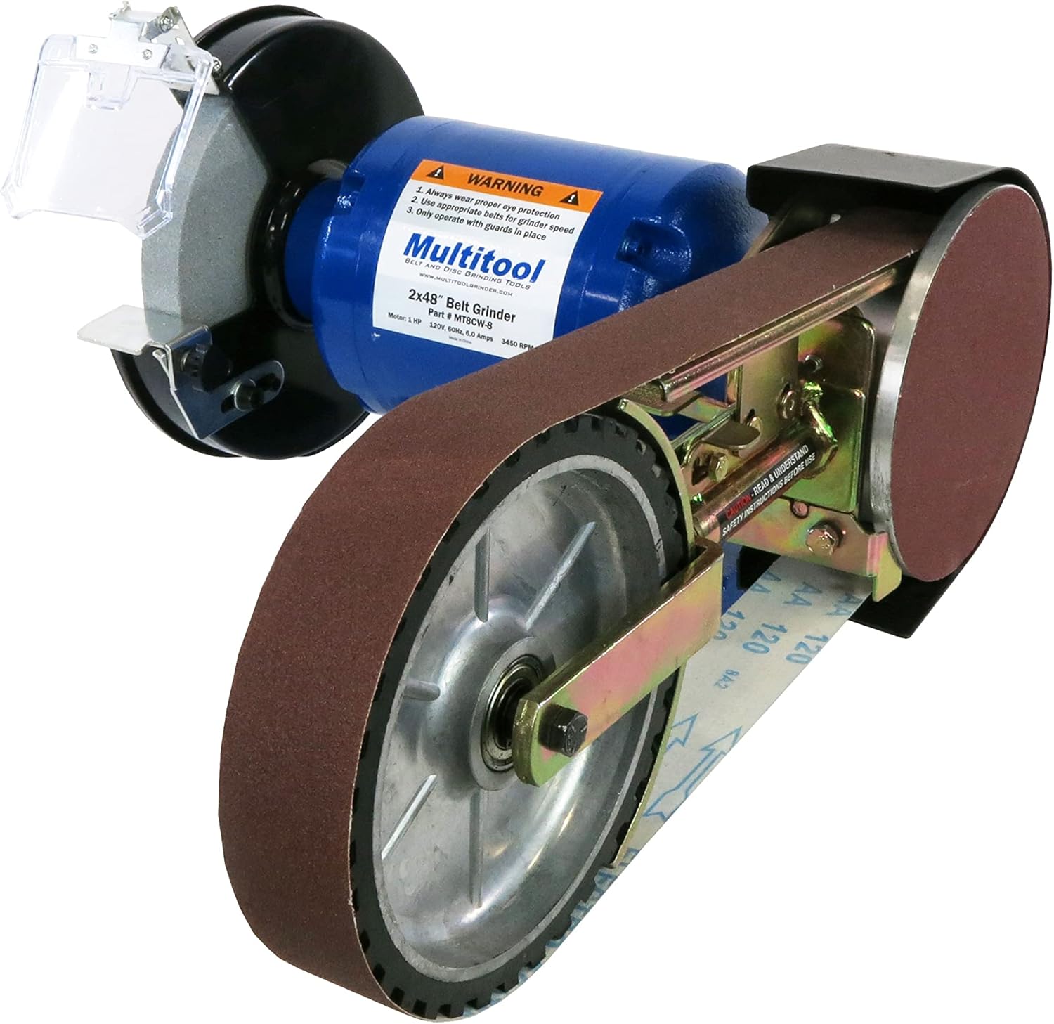 Multitool 2" x 48", 1 hp Industrial Belt Grinder, 8" Contact Wheel