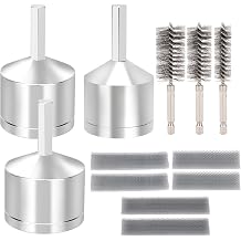 Metal Copper Pipe Cleaner Set 1/2'',3/4'',1'' Copper Tube Cleaning for Drill with Replaceable Cleaner Brush Blades and Pipe Brushes