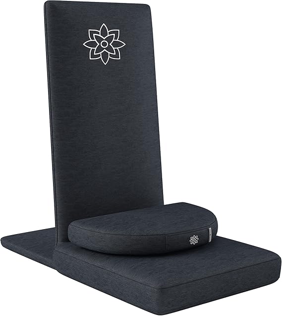 Mindful and Modern Folding Meditation Floor Chair with Back