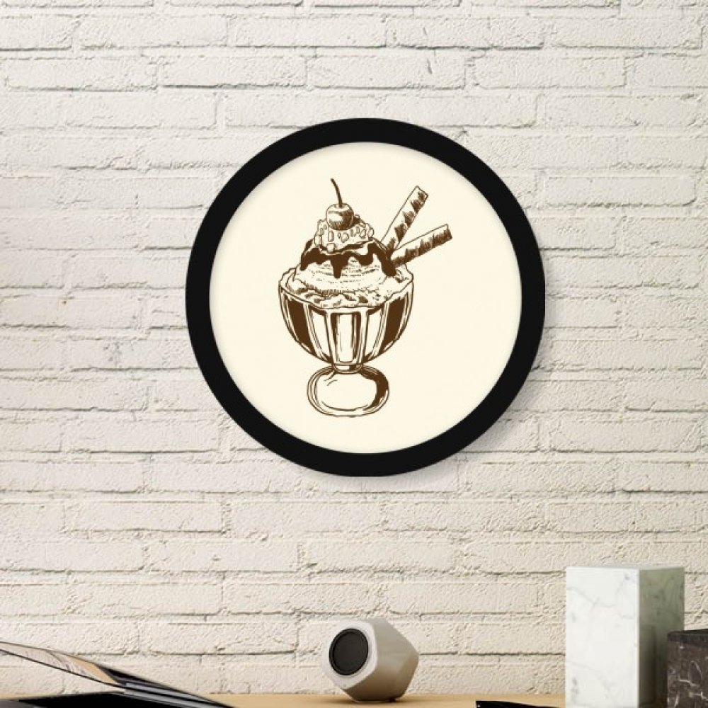 Cadre photo ronde en bois idée cadeau anniversaire peinture gourmande