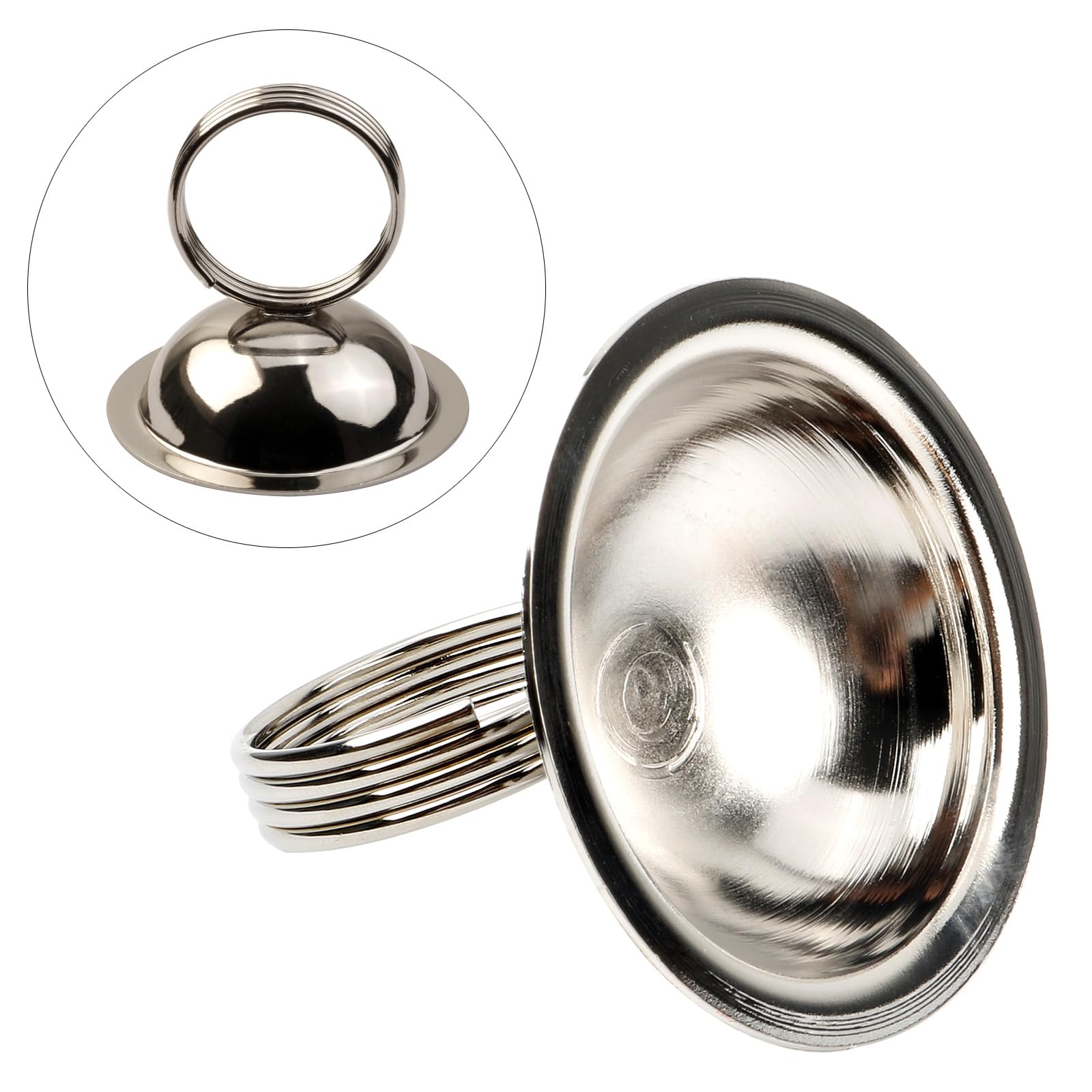 Tischnummernhalter, Ringclip, Tischkartenhalter, Menüständer, Menükartenhalter, Foto-Clips für Hochzeit, Party, Festival, Dekoration, 14 Stück (Silber)