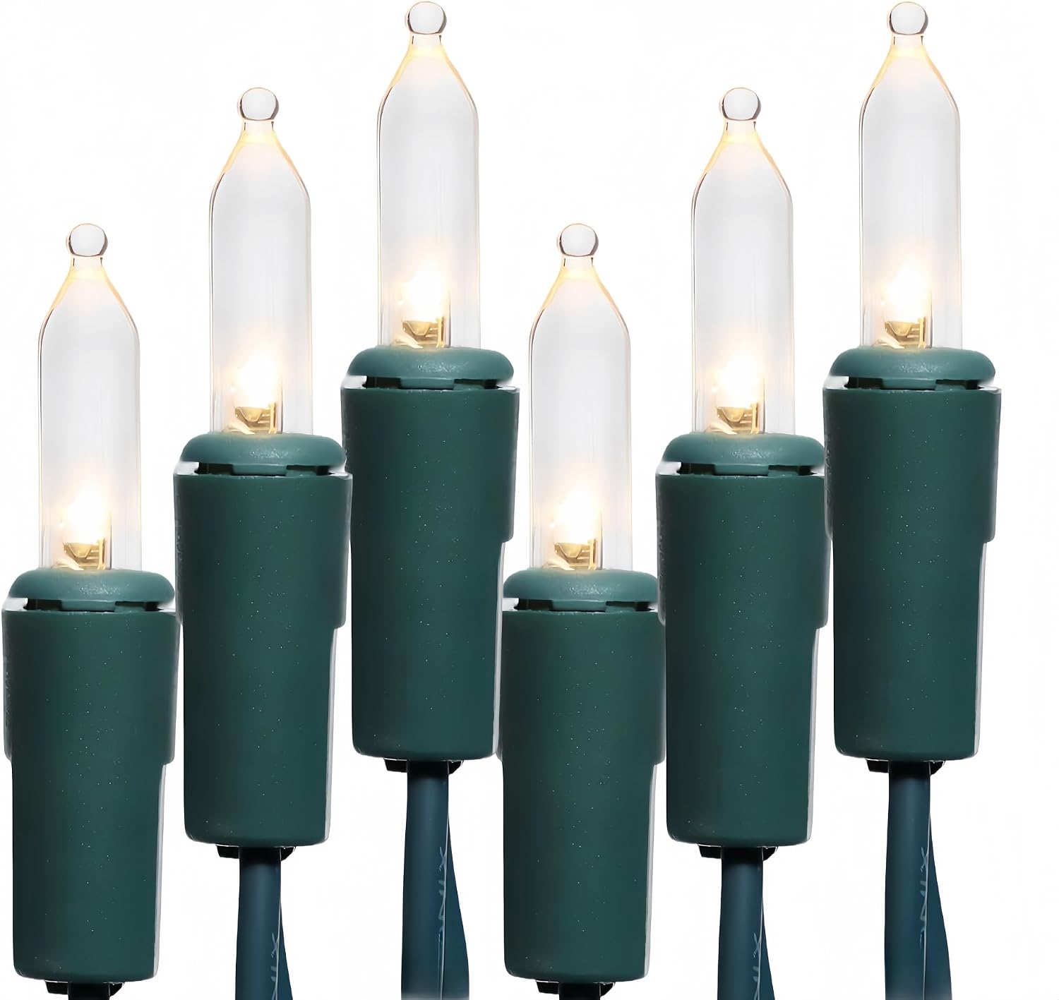 LUCKY SHINE 150 LED Warm White Christmas Lights, UL Certified and Commercial Grade Green Wire String Lights 50 Ft, for Indoor and Outdoor Use.