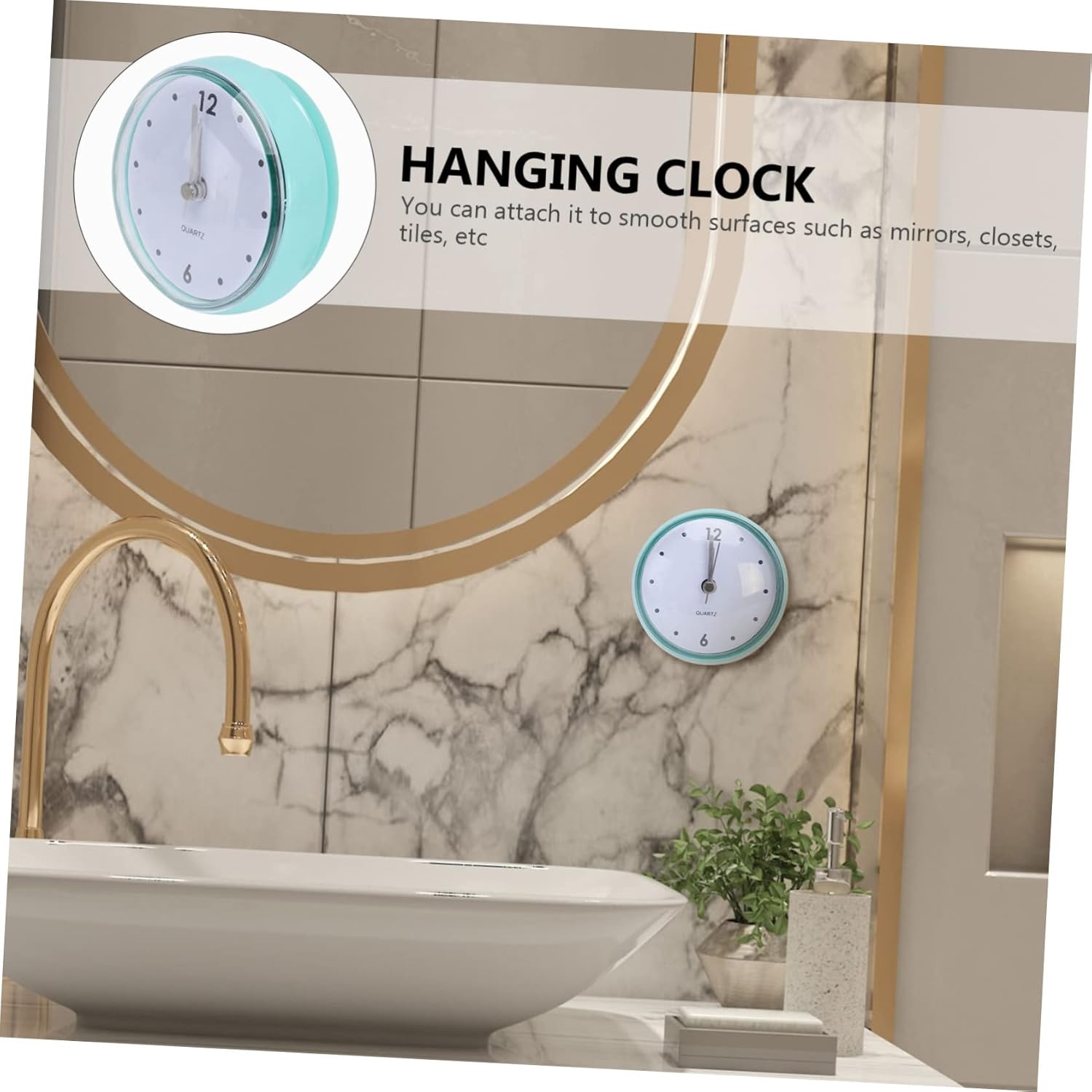 2 Pcs Sucker Clock Bathroom Wall Shower Clock Small Clocks Bathroom Alarm Clock Digital Timer Kitchen Digital Wall Clock Waterproof Wall Clock Abs Mute Solution Office, Greenx2pcs