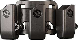 Orpaz G17 Pistol Mag Pouch Compatible with Glock 17 Magazine Holster for 0.40, 9mm Magazine Holder (Triple Mag, Belt Loop)
